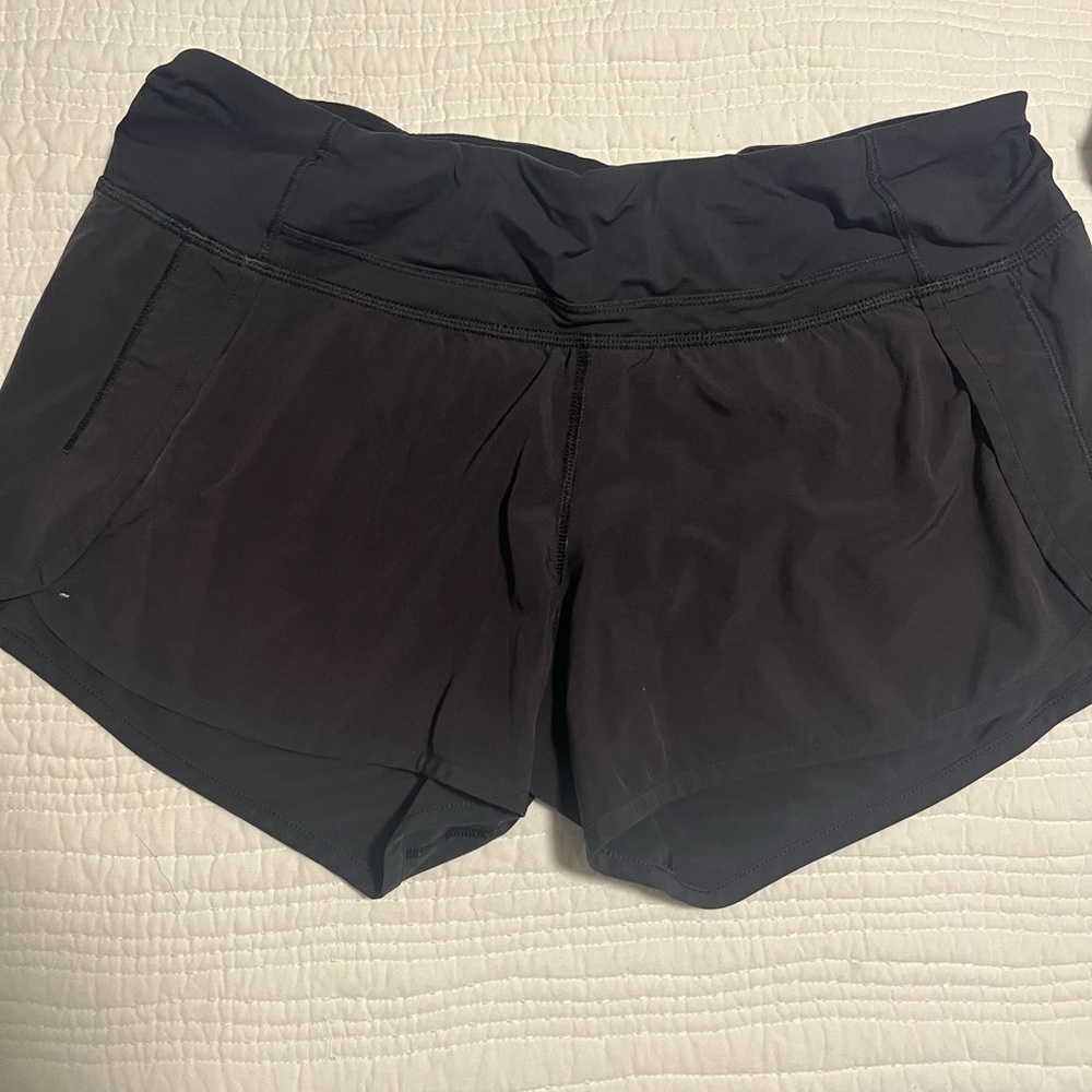 Lululemon Athletica Black Athletic Shorts w/ 4 Inch Inseam